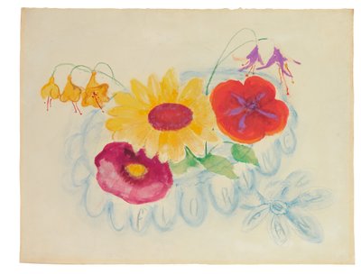 Midsommerbuket, ca. 1920 (mixed media på papir) af Florine Stettheimer