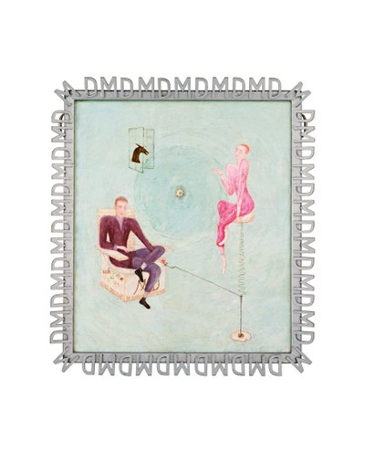 Portræt af Marcel Duchamp og Rose Sélavy (olie på lærred) af Florine Stettheimer