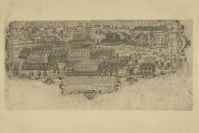Slaget ved Leffingedijk mellem statstropperne af Ernst Casimir af Nassau og spanierne fra Albrecht af Østrig, 1600 af Floris Balthasarsz. van Berckenrode