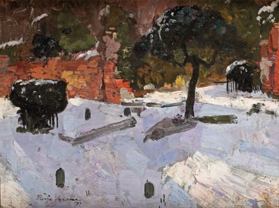 Kirkegård i Warmond, 1907 af Floris Verster