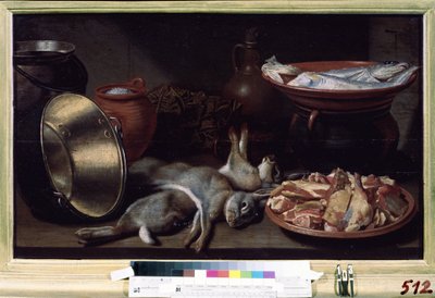 Stilleben med harer. Maleri af Floris van Schooten (ca. 1590-efter 1655). Olie på lærred af Floris Gerritsz van Schooten