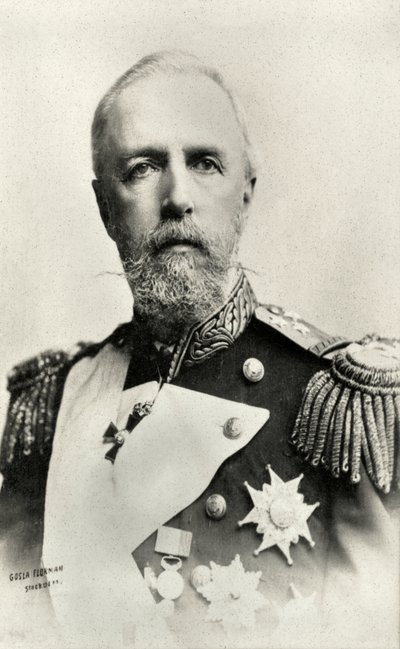 Portræt af Oscar II , konge af Sverige og Norge (foto) af Florman Gosla