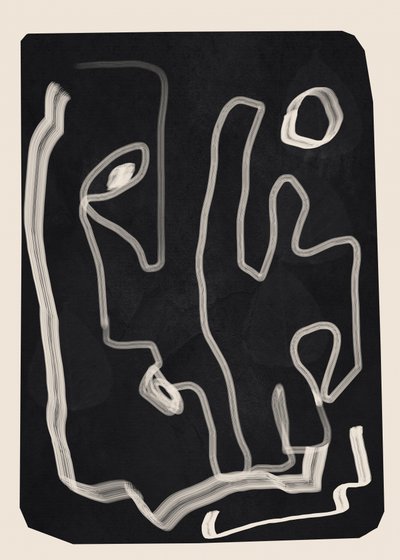 Abstrakt linjekontur af Flow Line