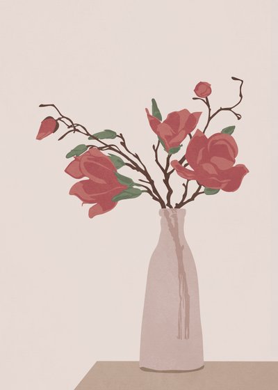 Elegant Magnolia-vaser af Flow Line