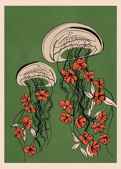 Svævende blomstermaneter af Flow Line