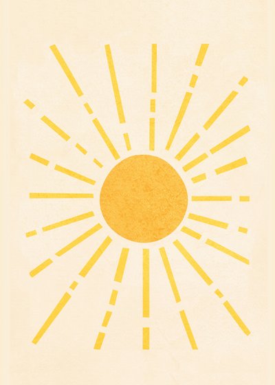 Golden Sunburst af Flow Line
