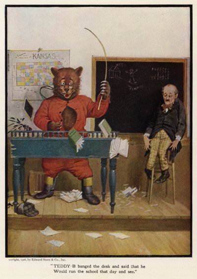 Teddy - B bankede på skrivebordet og sagde, at han ville køre skolen den dag og se af Floyd V. Campbell