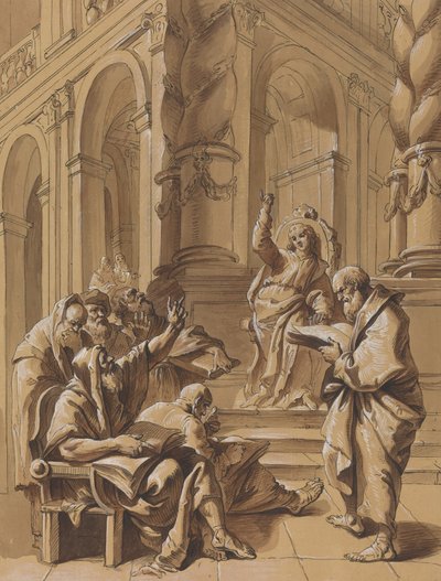 Kristus blandt lægerne af Follower of Francesco Fontebasso