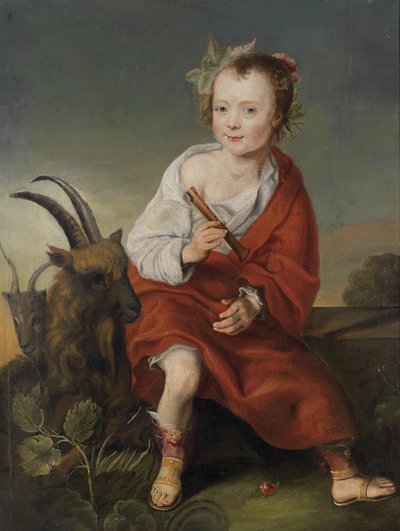 Barn med fløjte og geder af Follower of Jacob Gerritsz. Cuyp