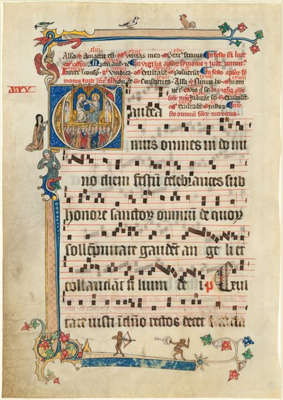 Jomfruens kroning med ledsagende hellige af Follower of Johannes von Valkenburg