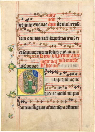 David i bøn af Follower of Master of the Golden Bull