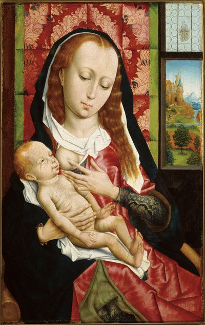 Jomfruen og barnet af Follower of Rogier van der Weyden
