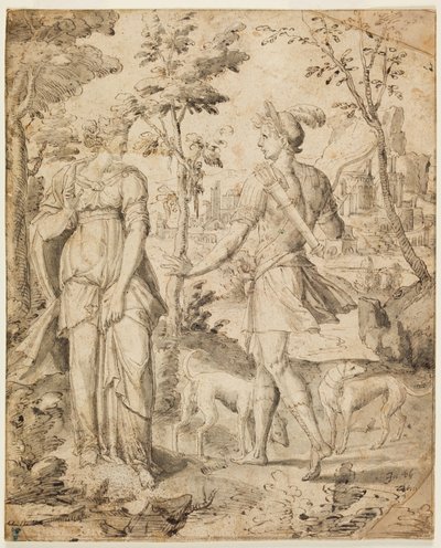 Esau møder Rebecca efter jagten med tomme hænder af Fontainebleau School