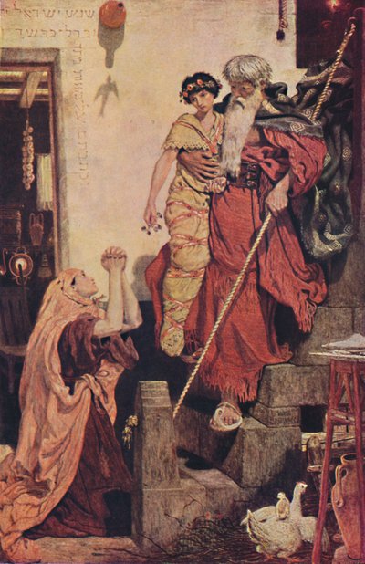 Elijah Restoring the Widows Son, 1868, 1947 af Ford Madox Brown