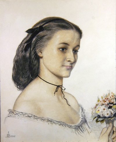 Portræt af Miss Louie Jones af Ford Madox Brown