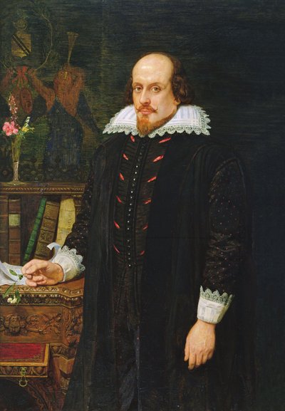 Portræt af William Shakespeare 1564-1616, 1849 af Ford Madox Brown