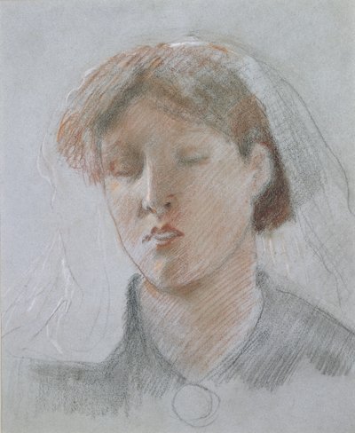 Kunstnerens Hustru Emma på sin bryllupsdag af Ford Madox Brown