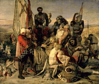 Haroldin ruumis toi William Valloittajan eteen af Ford Madox Brown