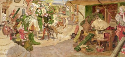Etableringen af de flamske vævere i Manchester i 1363 af Ford Madox Brown