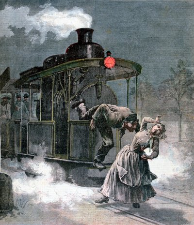Ulykke på Marly-le-Roi-jernbanen, Frankrig, 1891 af Fortuné Méaulle