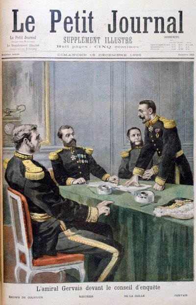 Admiral Gervais foran undersøgelseskomitéen, 1895 af Fortuné Méaulle