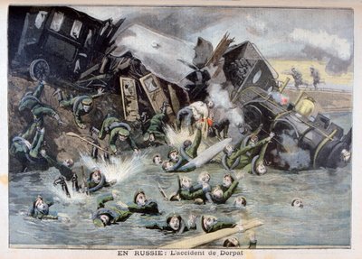 Militær togulykke i Dorpat, Rusland, 1897 af Fortuné Méaulle