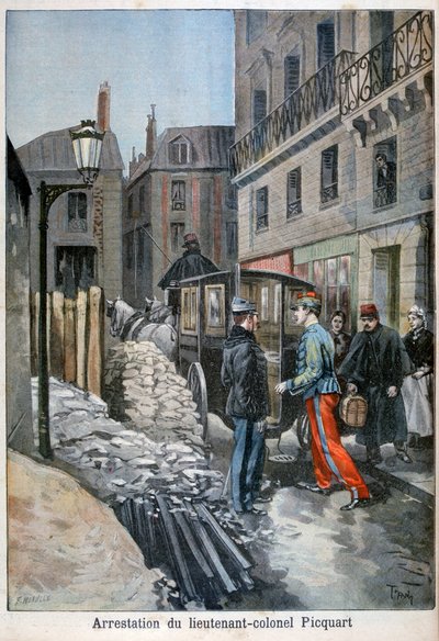 Anholdelsen af oberstløjtnant Picquart, 1898 af Fortuné Méaulle