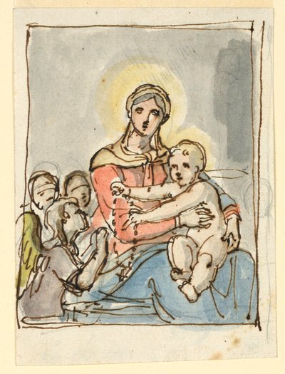 Kristusbarn med rosenkrans af Fortunato Duranti