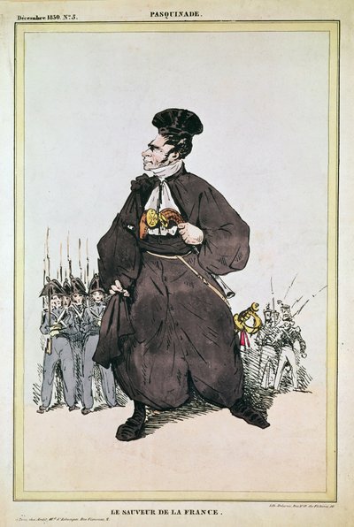 Karikatur af Baron Pasquier som Frelser af Frankrig, 1830 af Fortune Delarue