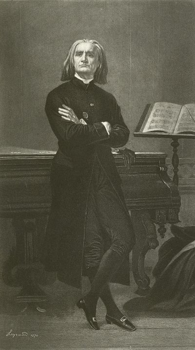 Franz Liszt (gravering) af Fortune Joseph Seraphin Layraud
