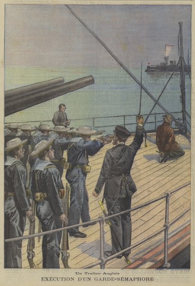 En britisk forræder: henrettelse af en semaforsignalgiver om bord på et krigsskib af Fortune Louis Meaulle