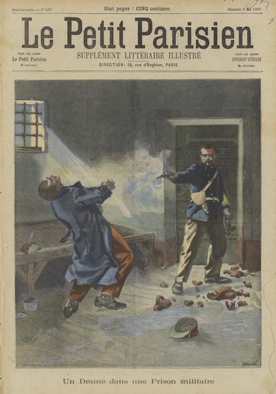 Et skyderi i et militærfængsel af Fortune Louis Meaulle