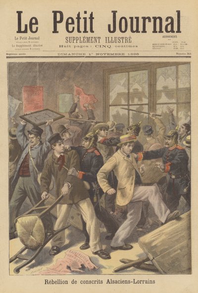 Værnepligtige fra Alsace og Lorraine gør oprør mod deres indkaldelse til den tyske hær af Fortune Louis Meaulle