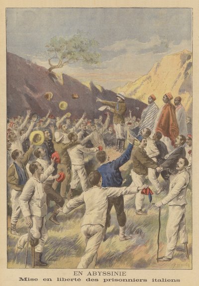 Befrielse af italienske fanger i Etiopien af Fortune Louis Meaulle