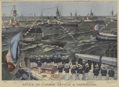 Fransk flåde anmeldelse ud for Cherbourg af Fortune Louis Meaulle