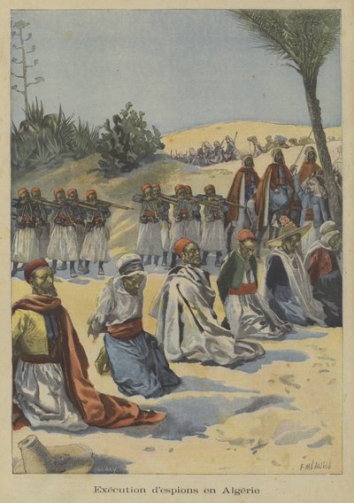 Franske kolonitropper henretter spioner i Algeriet af Fortune Louis Meaulle