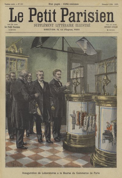 Indvielse af laboratorier på Paris Commodities Exchange af Fortune Louis Meaulle
