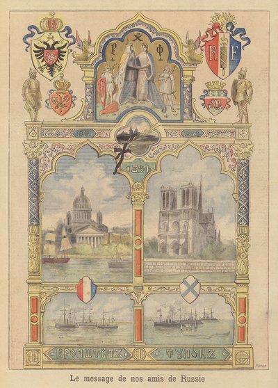 Budskab om goodwill fra byen St. Petersborg til Frankrig af Fortune Louis Meaulle