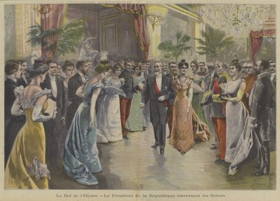 Frankrigs præsident Loubet ved et bal i Elysee-paladset i Paris af Fortune Louis Meaulle