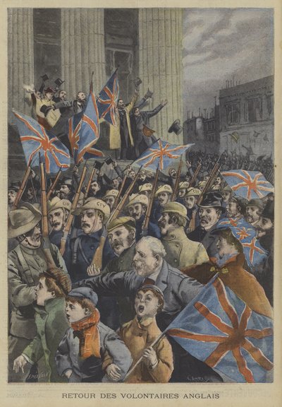 Soldater fra City of London Imperial Volunteers marcherer gennem London på deres hjemkomst fra Boer War af Fortune Louis Meaulle