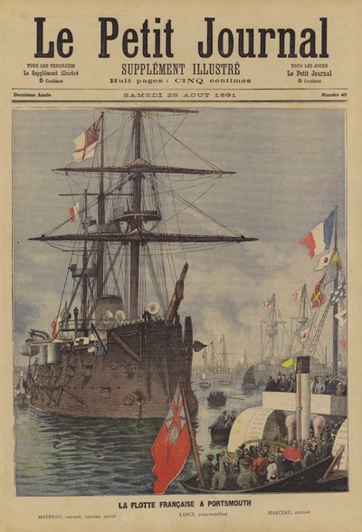 Den franske flåde ved Portsmouth af Fortune Louis Meaulle
