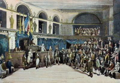 Thermidor, robespierres fald, teater de la porte saint martin af Fortune Louis Meaulle