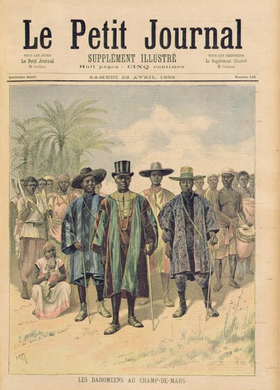 Dahomeans på Champs de Mars, illustration fra 