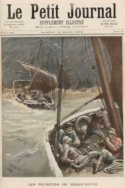 Fiskere fra Newfoundland, fra "Le Petit Journal", 19. marts 1892 af Fortune Louis Meaulle and Henri Meyer