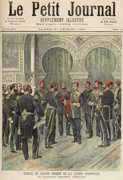 Retur af Æreslegionens Grand Cordon til Egyptens nye Khedive, fra 