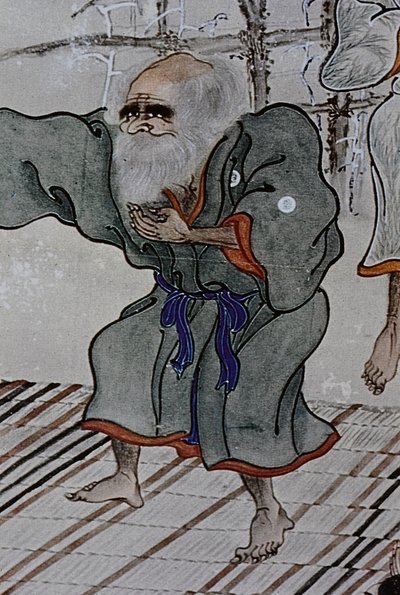 De store ledere i det attende århundredes Ainu: Itokoi og Shinichi fra Akkeshi, Chosama fra Uraashibetsu og Shonko fra Noshappu, i særdeleshed, illustration af Fosco Maraini