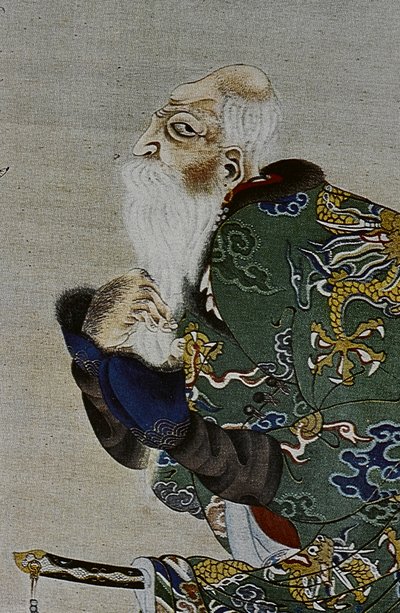 De store ledere i det attende århundredes Ainu: Itokoi og Shinichi fra Akkeshi, Chosama fra Uraashibetsu og Shonko fra Noshappu, i særdeleshed, illustration af Fosco Maraini