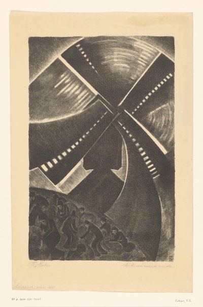 Og nedenfor var personerne (original titel på objektet) af Fré Cohen (signed by artist)