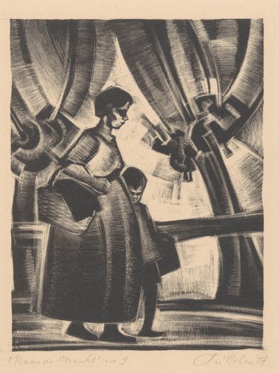 Til markedet (original titel på objektet) af Fré Cohen (signed by artist)