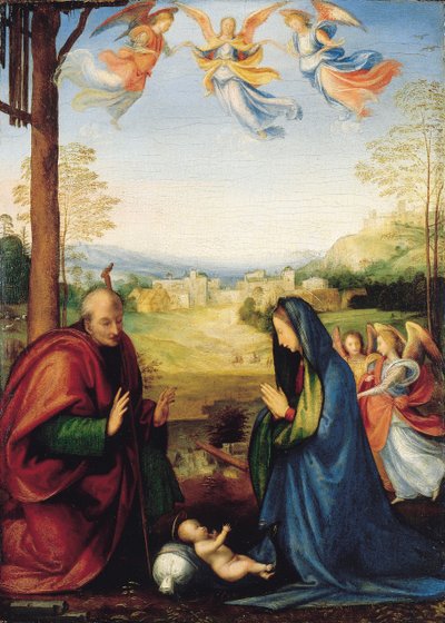 Fødselskirken (olie på panel) af Fra Bartolomeo